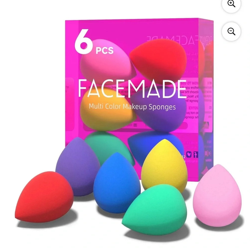 6 PCS Colorful Makeup Sponge Set - Picture 1 of 3